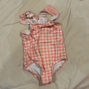 Carter's Pink Gingham Kids Swim One Piece